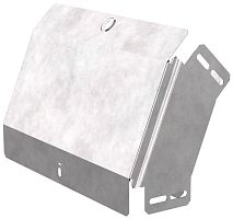 Угол для лотка вертикальный внешний с крышкой Промрукав Стандарт 45град. 300х80 картинка